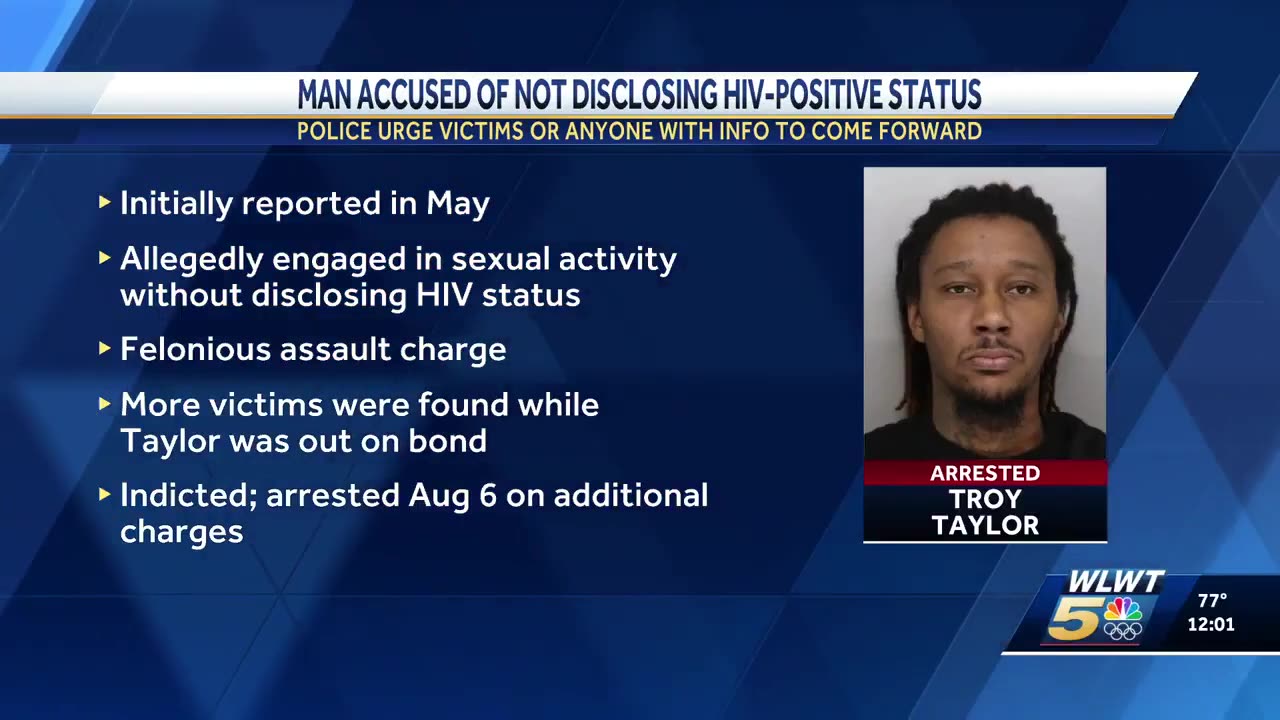 Ohio man arrested for knowingly not disclosing HIV-positive status to sexual partners, cops say