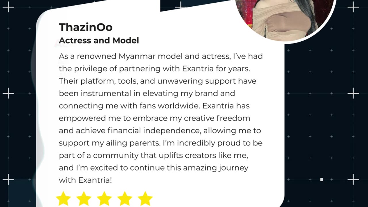 🚀 See what our super model, Thazin Oo has to say about Exantria! ⭐