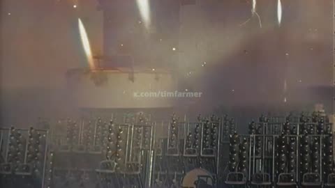 Interesting closeup footage from April 1, 1945 during the Battle of Okinawa of an LSM(R)'s