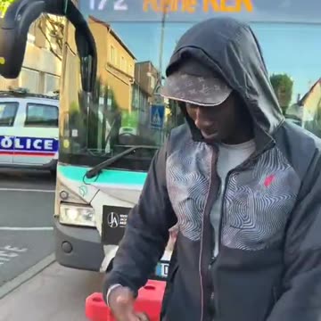 In France normal people wanted to go to work but he blocked the road because he wanted to dance.
