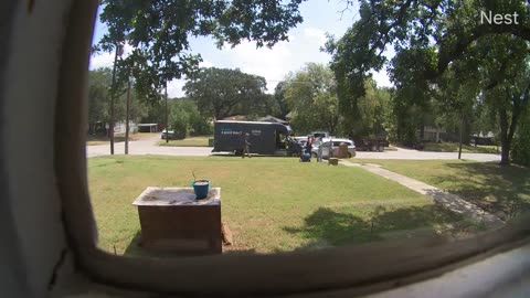Security Camera Catches Head-On Collision With Amazon Vehicle
