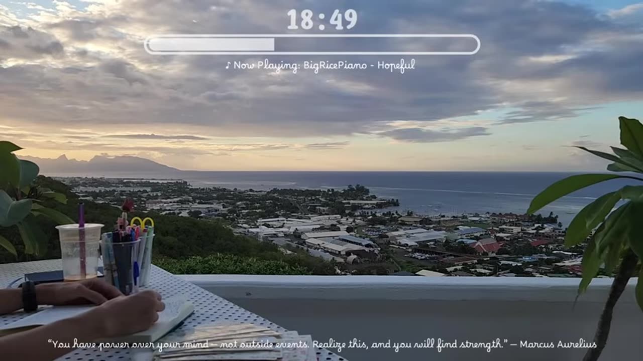 QUICK 30 MIN STUDY WITH ME on a cloudy sunset☁️Calm Piano 🎹 to help you focus