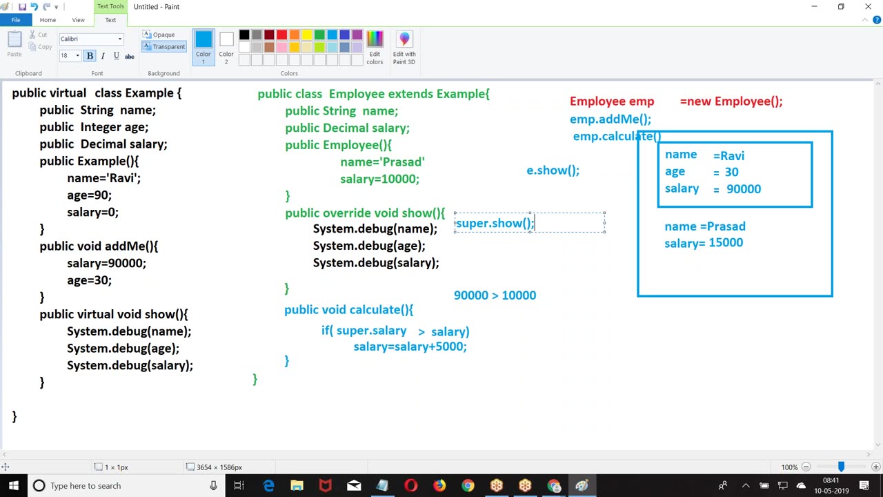 Salesforce Apex Videos-11.Inheritence