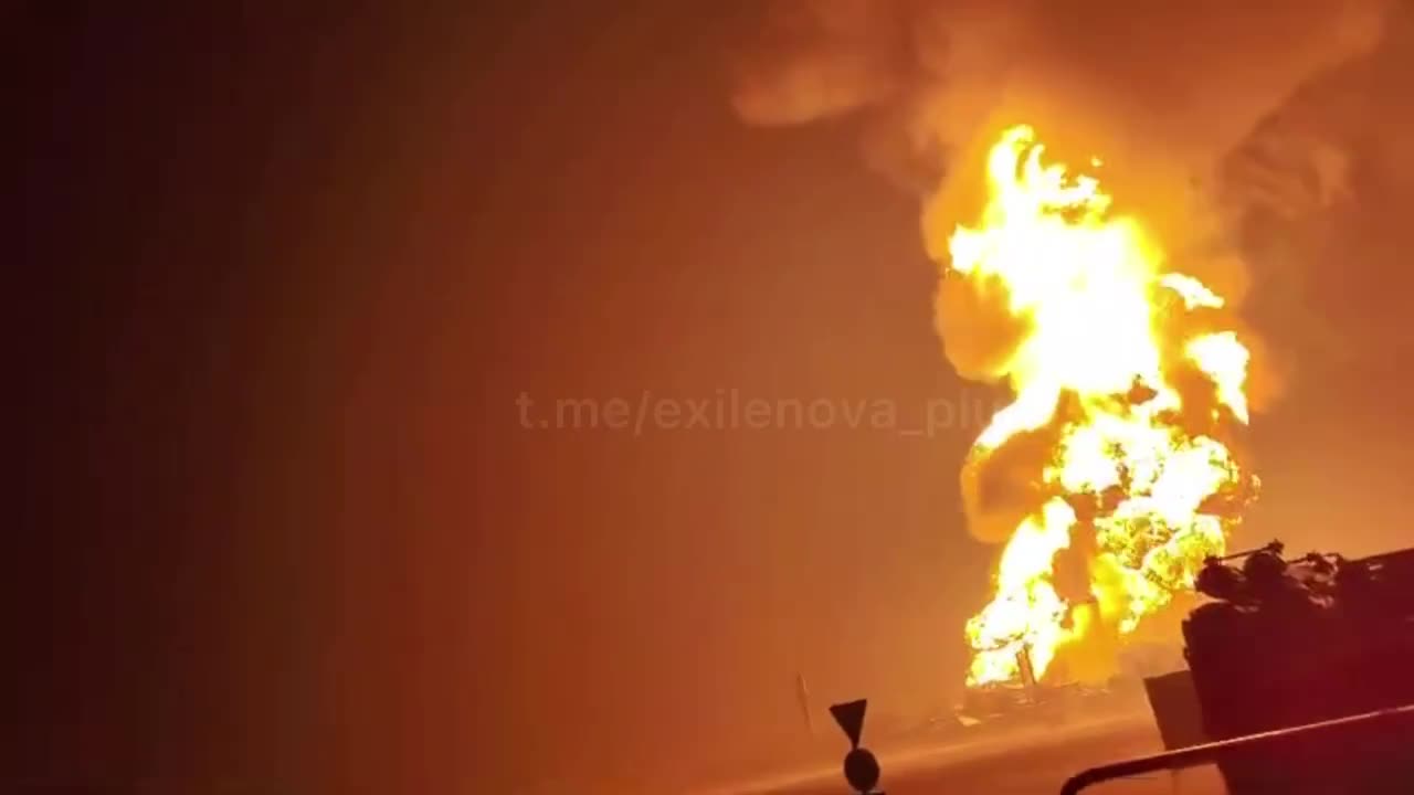 Kavkazskaya oil storage facility Still Burning 5 Days Later