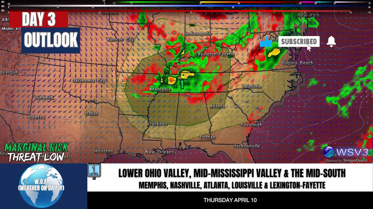⚠️ Convective Outlook Day 3: Severe Potential! 4/8/25 #shorts #weatherupdate