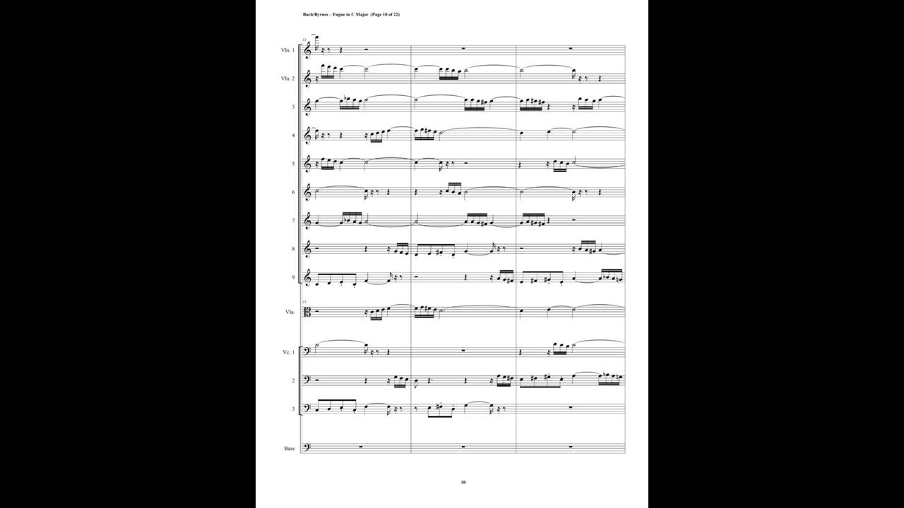 J.S. Bach – Fugue in C Major, BWV 547 (String Orchestra)