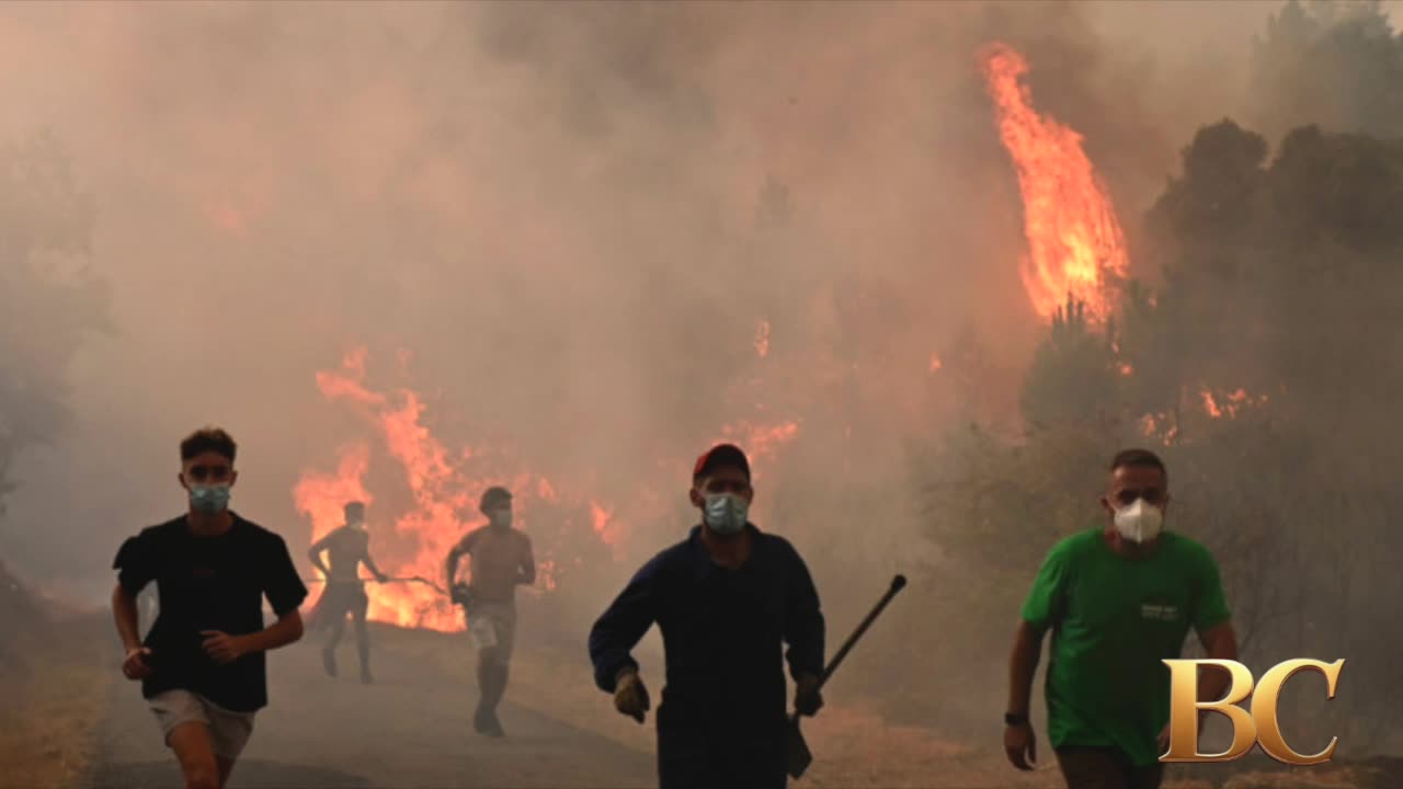 Spain, Portugal, and Greece battle wildfires as heatwave is expected to last for days