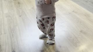 Baby Kayla Walking Around 😂🚶‍♀️ (Wobbly First Steps)