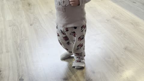 Baby Kayla Walking Around 😂🚶‍♀️ (Wobbly First Steps)
