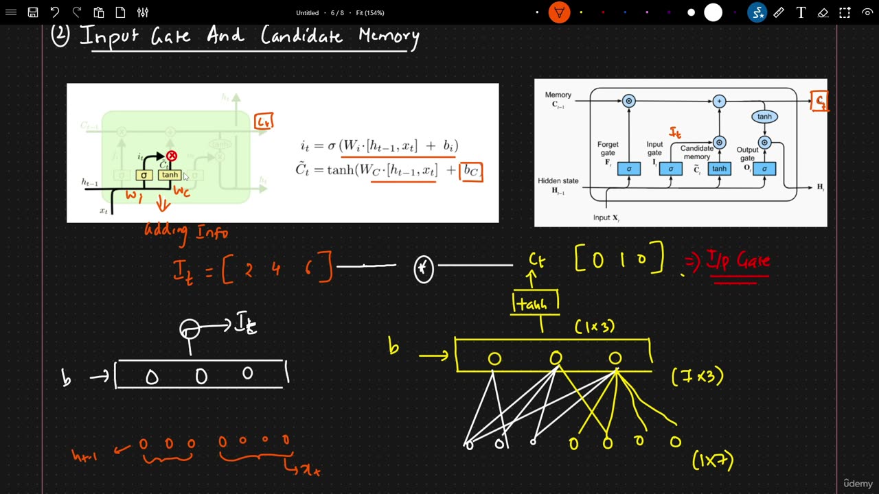 53.4 Input Gate And Candidate Memory In LSTM RNN Krish Naik ML