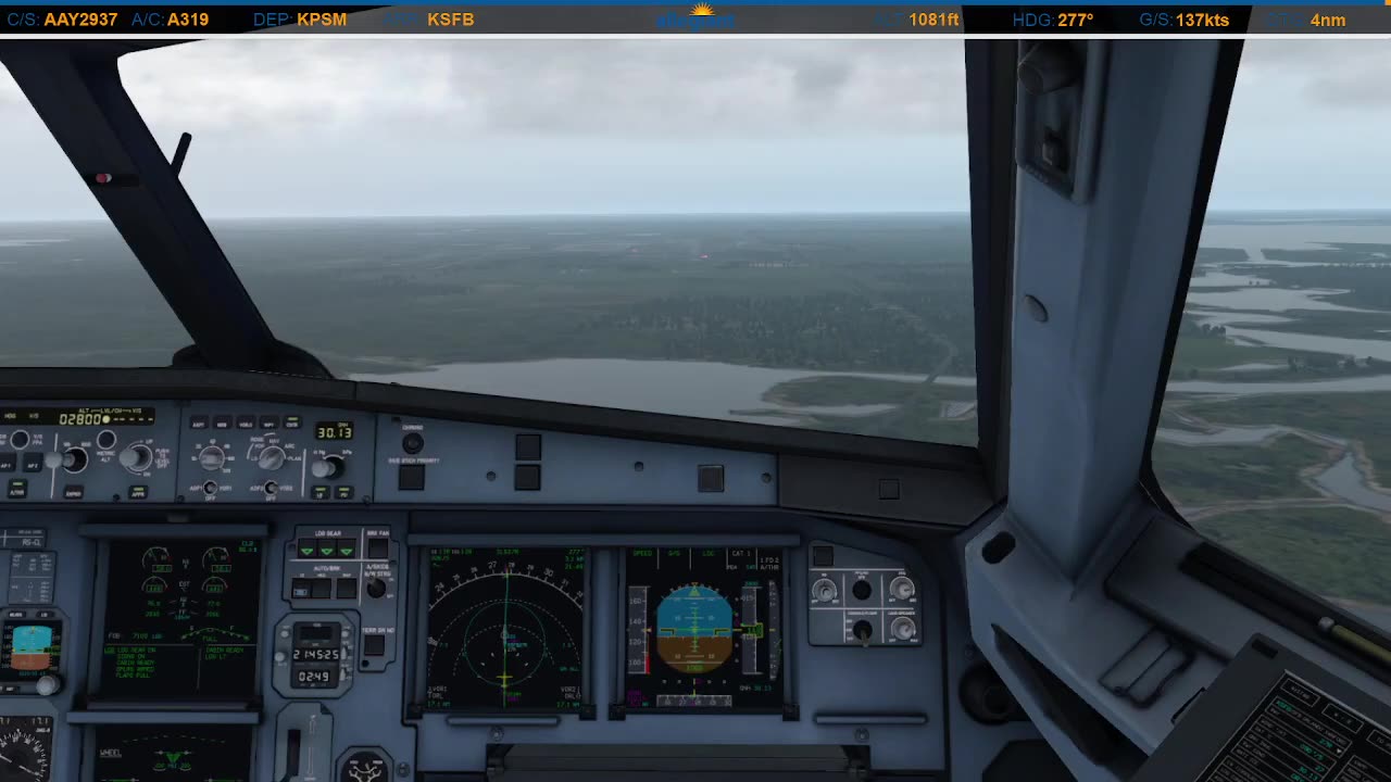 Landing in Orlando (KSFB)