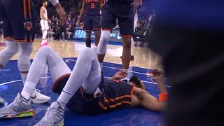NBA - KAT gets the falling and-1 to go through contact 💪
