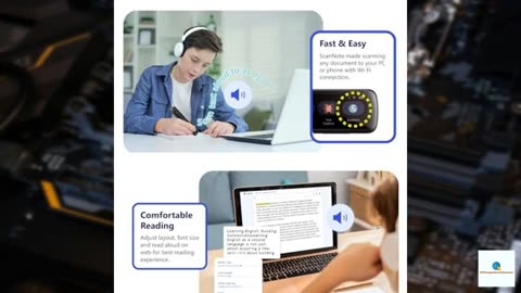 PenPower WorldPenScan Go | OCR Reading Pen | Text to Speech for Dyslexia| Pen Scanner for