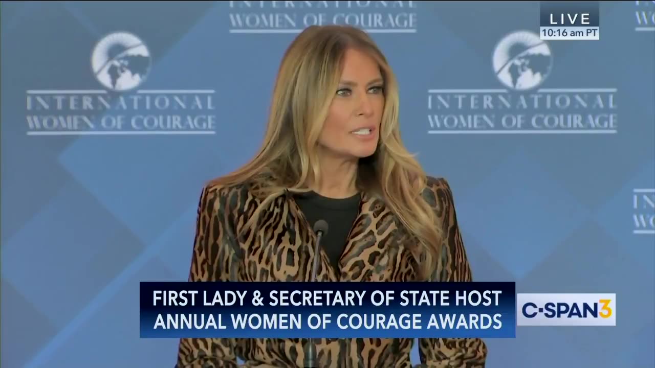 MELANIA TRUMP delivers remarks at the 19th annual International Women of Courage Award Ceremony
