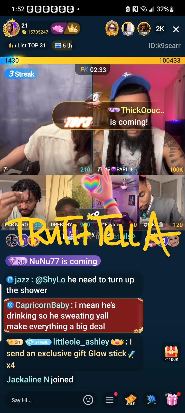 21BADBITCH 3RD SHIFT TEAM PK WITH PUMKEN WHO SAYS KERRY IS WITH HER, PAPI, DREBABY, MOETGODDESS & MOREODDESS6/7/25