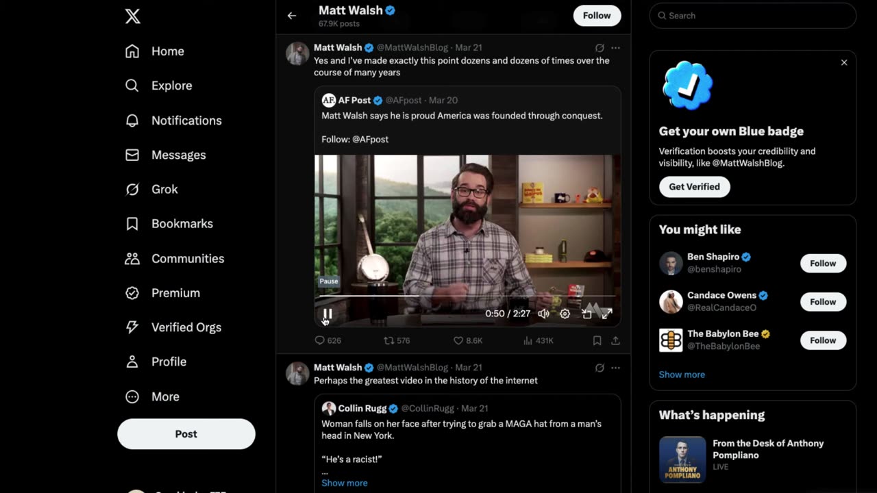 RE: Matt Walsh Is Proud Of Americas History!