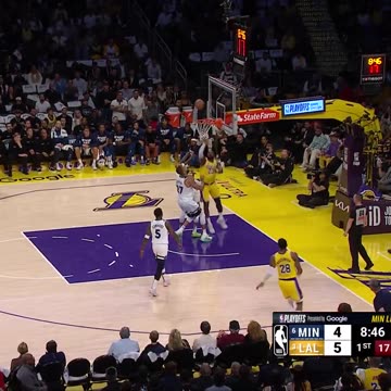 NBA - Luka pull-up triple... LeBron muscles for two.