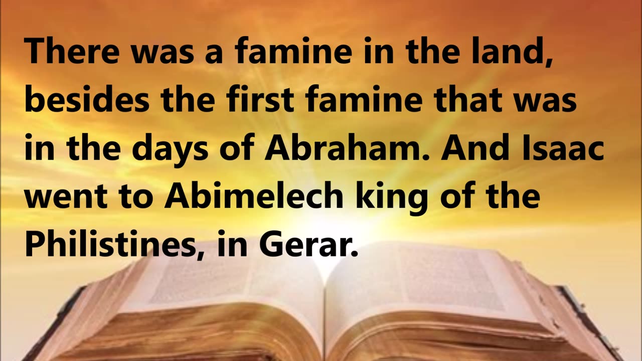 Isaac responds to famine by going towards Egypt.