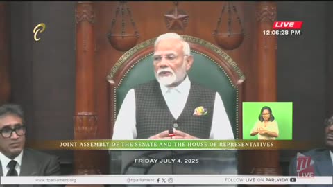Prime Minister of India, Modi's Joint Parliamentary Address In Trinidad & Tobago
