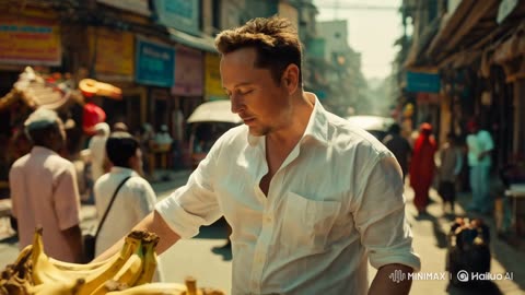 "Elon Musk's Surprising Side Hustle: Selling Bananas on an Indian Street!"