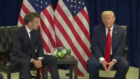 POTUS meeting with France President Macron on recognizing Palestine