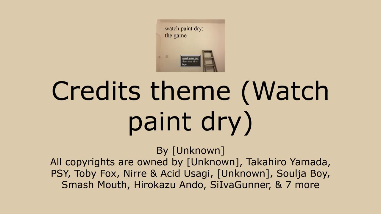 Credits theme (Watch paint dry)