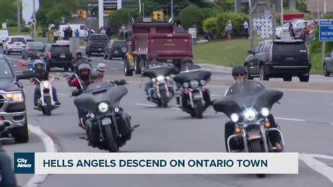 1,000 Hells Angels descend on Brooklyn Ontario