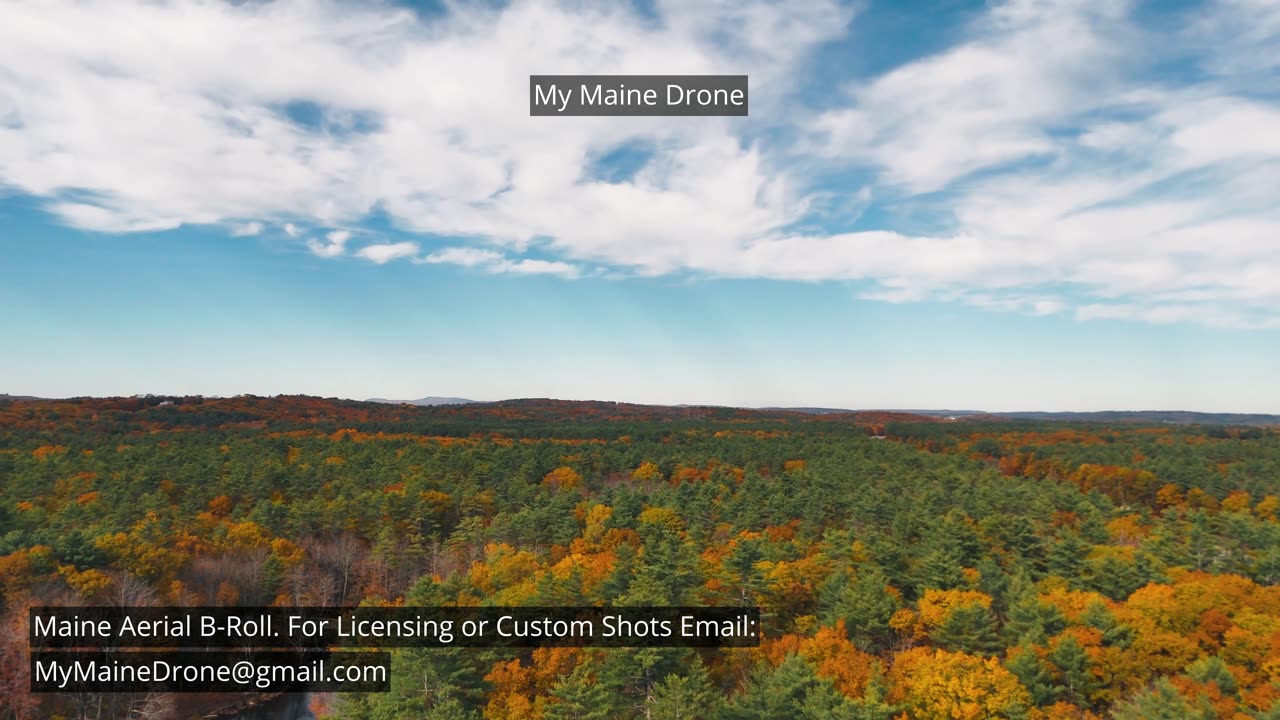 Maine B-Roll (No Sound): Fall Foliage at Lily Pond in New Gloucester, Maine Video 31