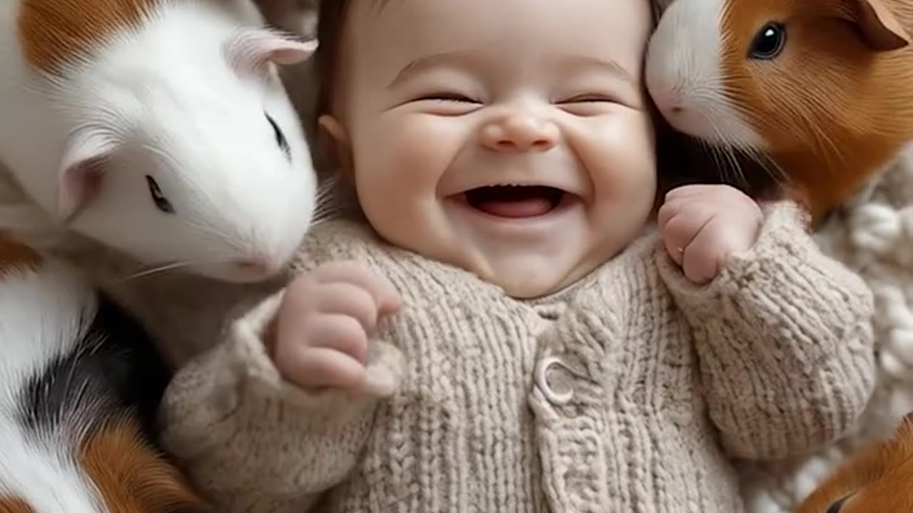 Laughing Baby and the Hamsters
