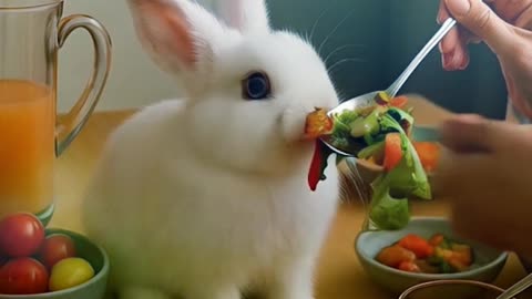 🐰 Hooppy Loves Salad! Do You Eat Too? 🥗