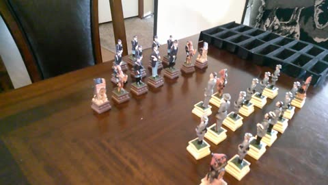 Chess set pieces