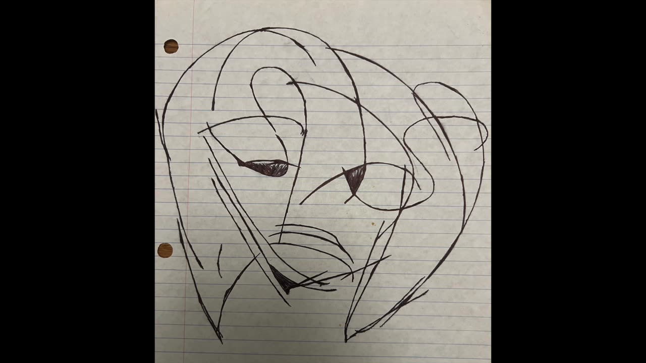 🎭 Abstract Jester #26 – A simple Abstract Jester Drawing by Jester Mayhone