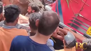 Passenger bus skids off a cliff in Sri Lanka, killing 21 people and injuring 35