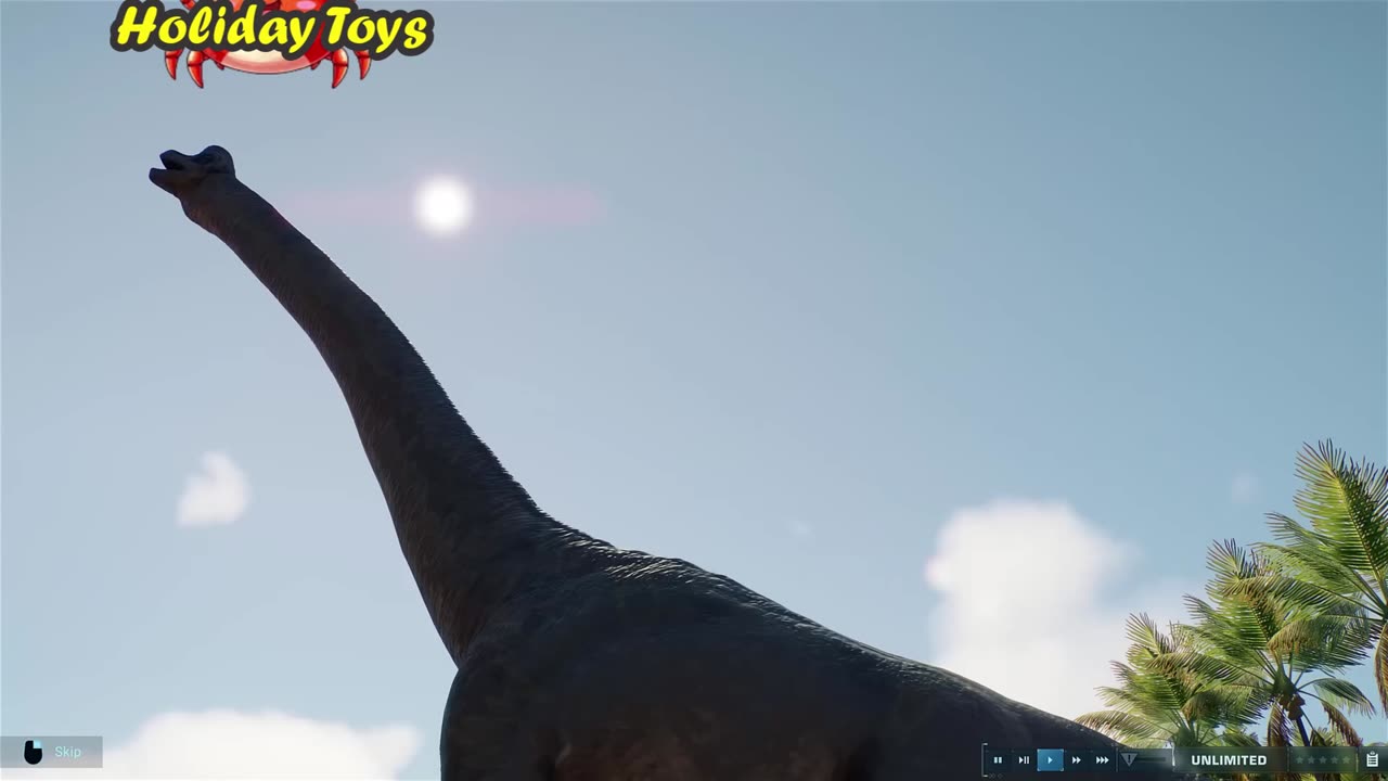 Brachiosaurus Foraging in the Forest in the Morning