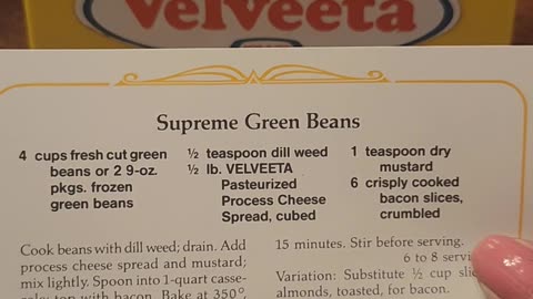 Velveeta Recipe for Supreme Green Beans