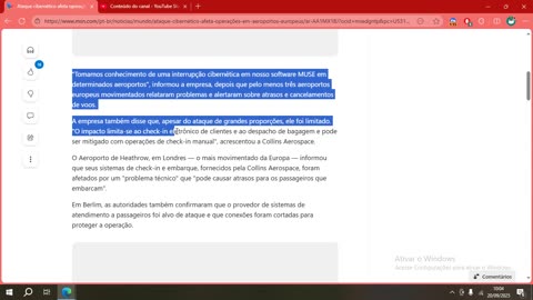 Ataque cibernético afeta operações em aeroportos europeus