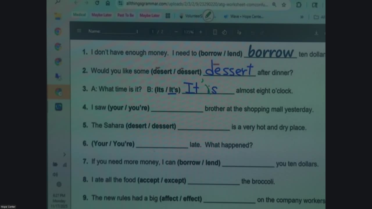 11.17.25 Common Mistakes in English - Errores comunes en inglés