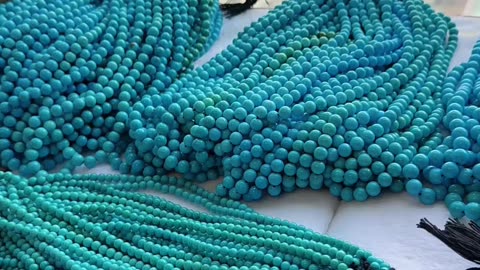 250519-13 The Original Turquoise Bead String: Wear a Forest Oxygen Bar on Your Hand