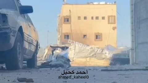 Moments of the attack on the "Al-Jazeera" sports club in Gaza City, which, a