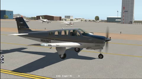 Carenado Beechcraft Bonanza A36 - small airport hop in Xplane 11 under Ubuntu 24 LTS in 2025 -