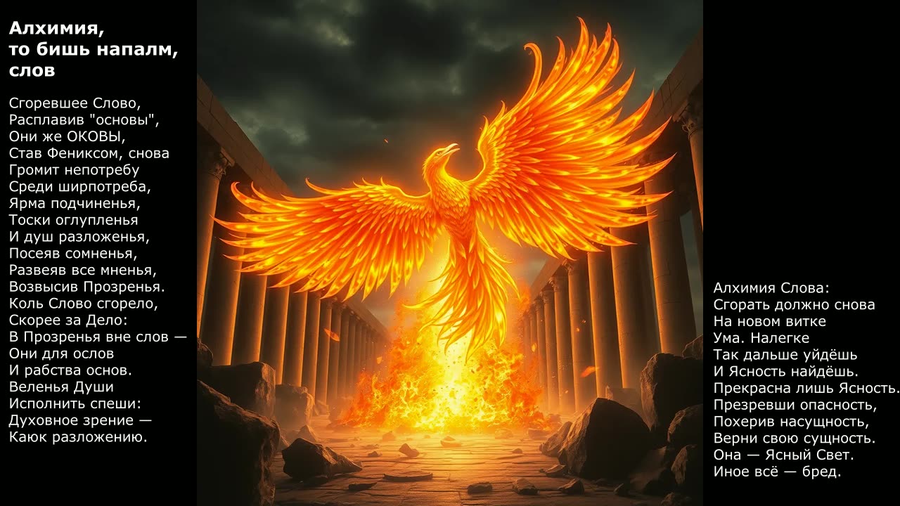Алхимия, то бишь напалм, слов
