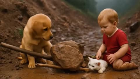 Heroic Al Dog Rescues Kitten!