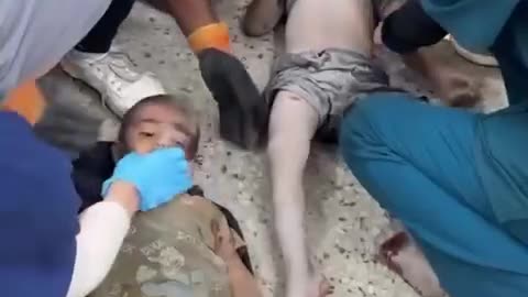 Casualties, mostly children, were reported after Israeli forces bombed an apartment