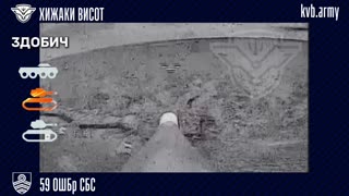 Soldiers of the 1st Battalion of the 59th SBS Brigade repelling a Russian mechanized assault.