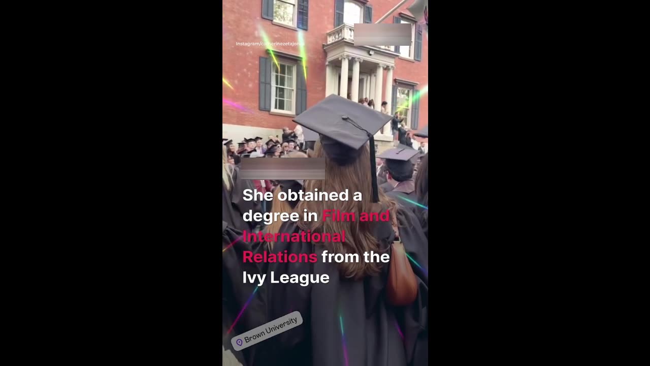 Catherine Zeta-Jones and Michael Douglas at daughter graduation