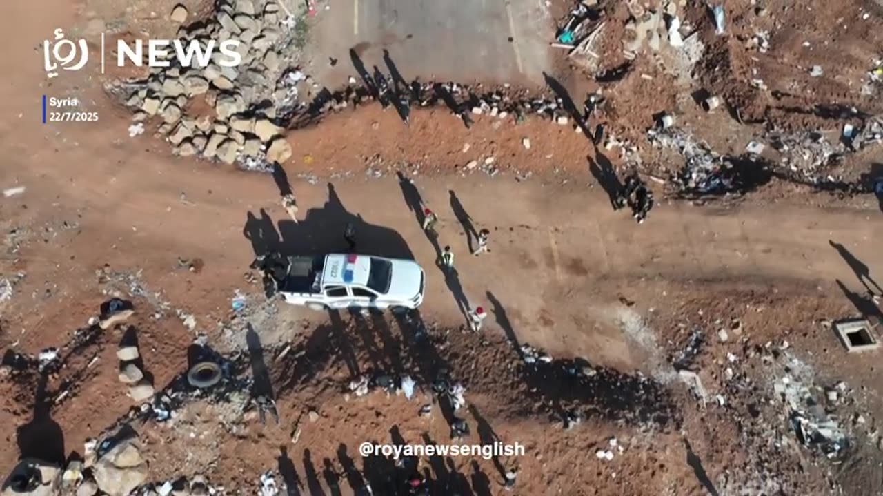 Syrian security forces guard checkpoint leading to Sweida