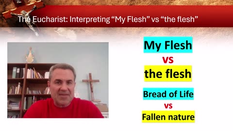 The Eucharist supported by interpreting My Flesh vs the flesh - Gospel of John