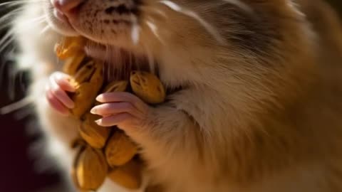 Hamster stuffing its cheeks