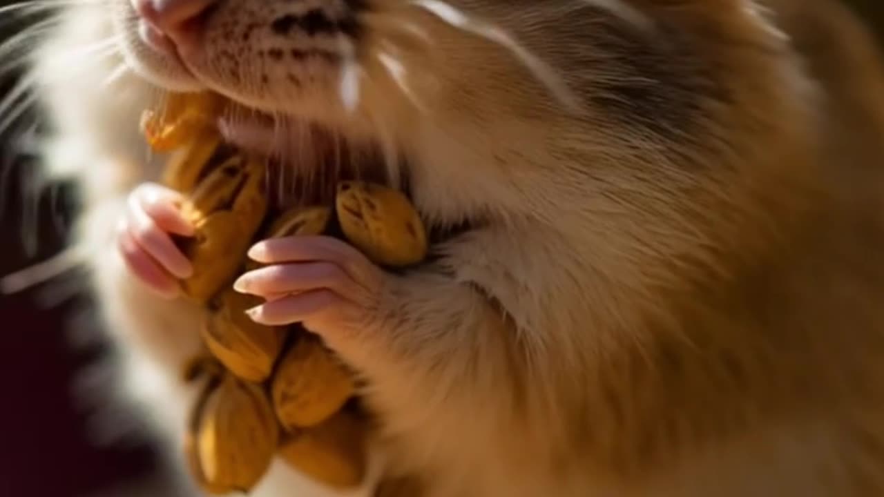 Hamster stuffing its cheeks