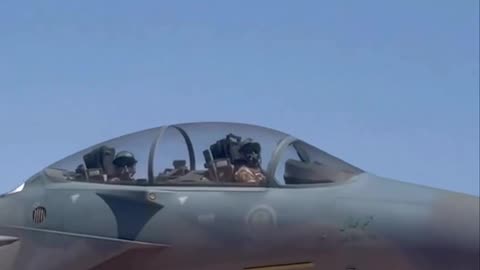 Saudi Air Force is escorting the Air Force one